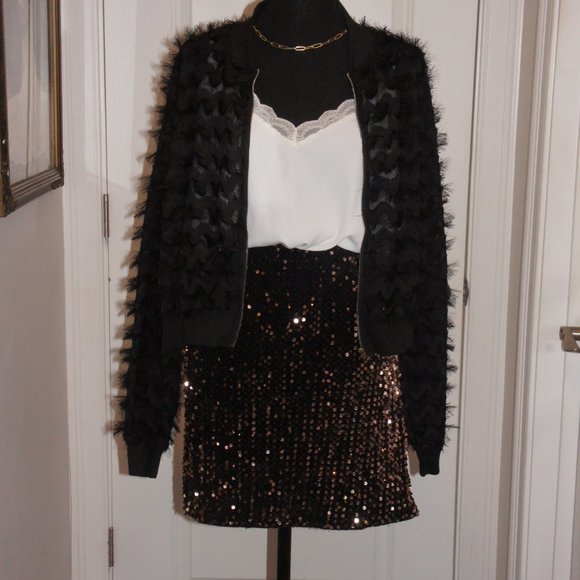 REDUCED-2 Piece Set ~Shein Curve 2XL Jacket and Glitter Bangle Skirt XL - Picture 3 of 4